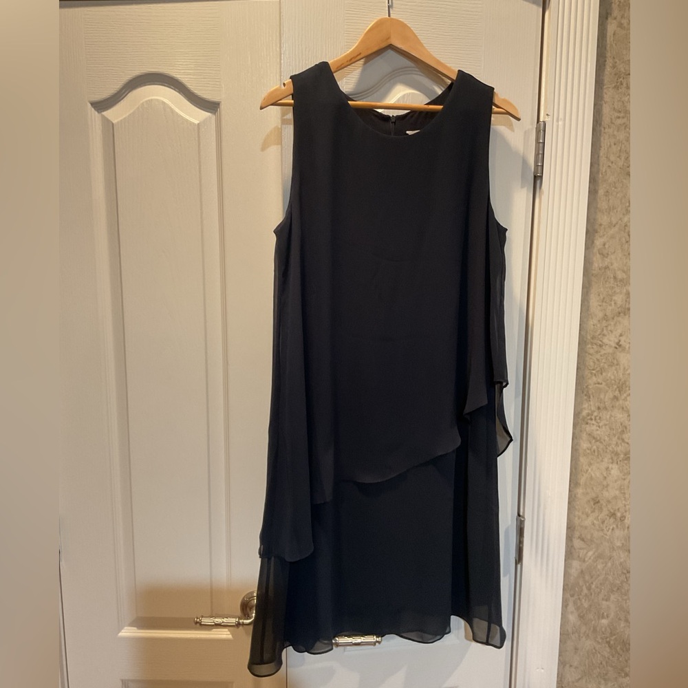 Soft Surroundings Ocean Drive Black Layered Flowy dress